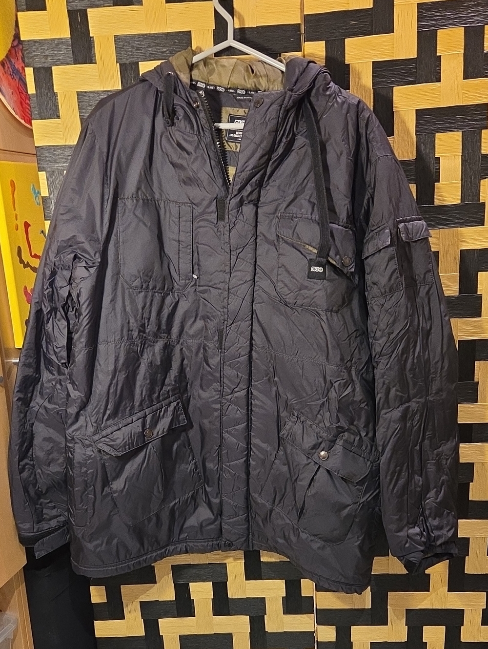 Men's Black Hooded Puffer Jacket - DKNY